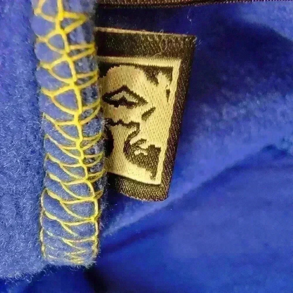 Obey Womens Half Zip Fleece Jacket Size Small Colorblock Kangaroo Pocket - Picture 6 of 12